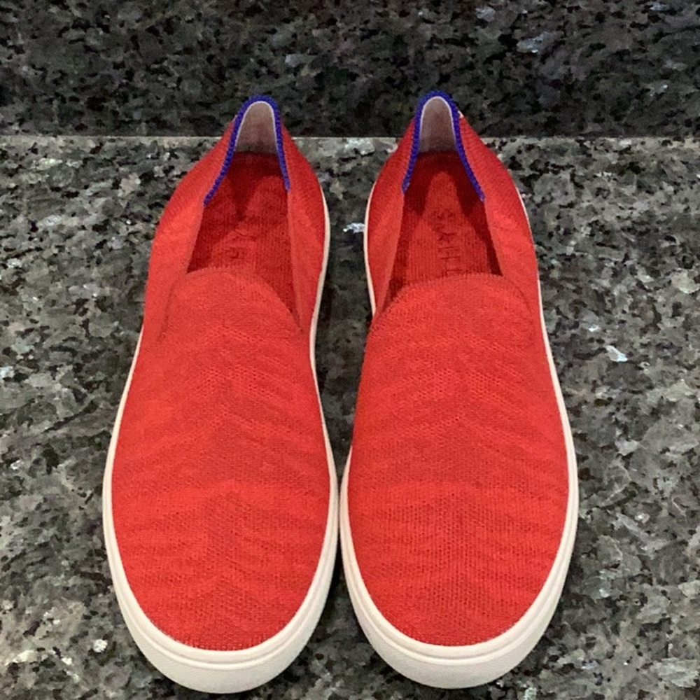 Preowned Rothy’s Slip On Sneakers Red Size 7.5 (Item#S034)